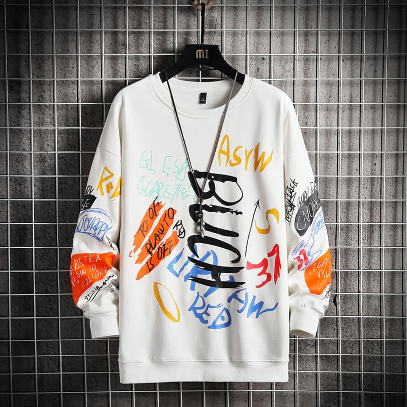 Sweat oversize streetwear noir – Homme
