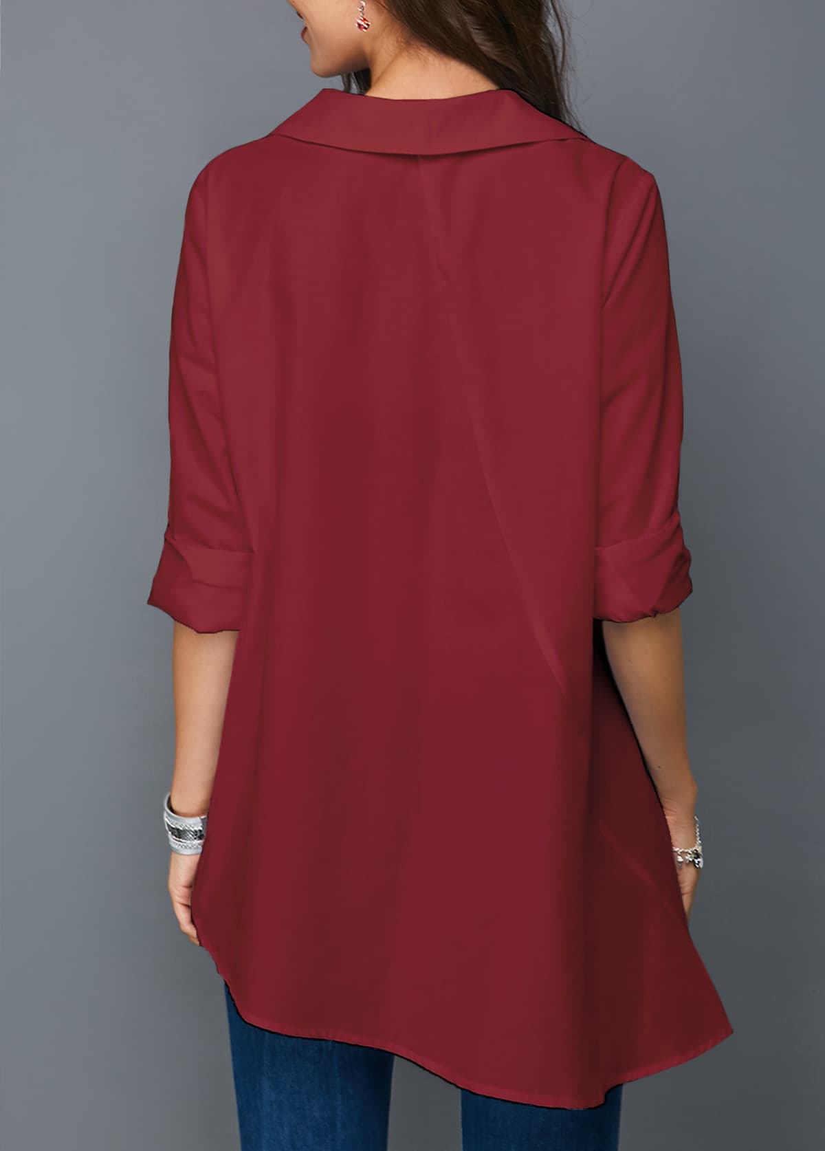 Chemise blanche oversize boutons colores – Femme