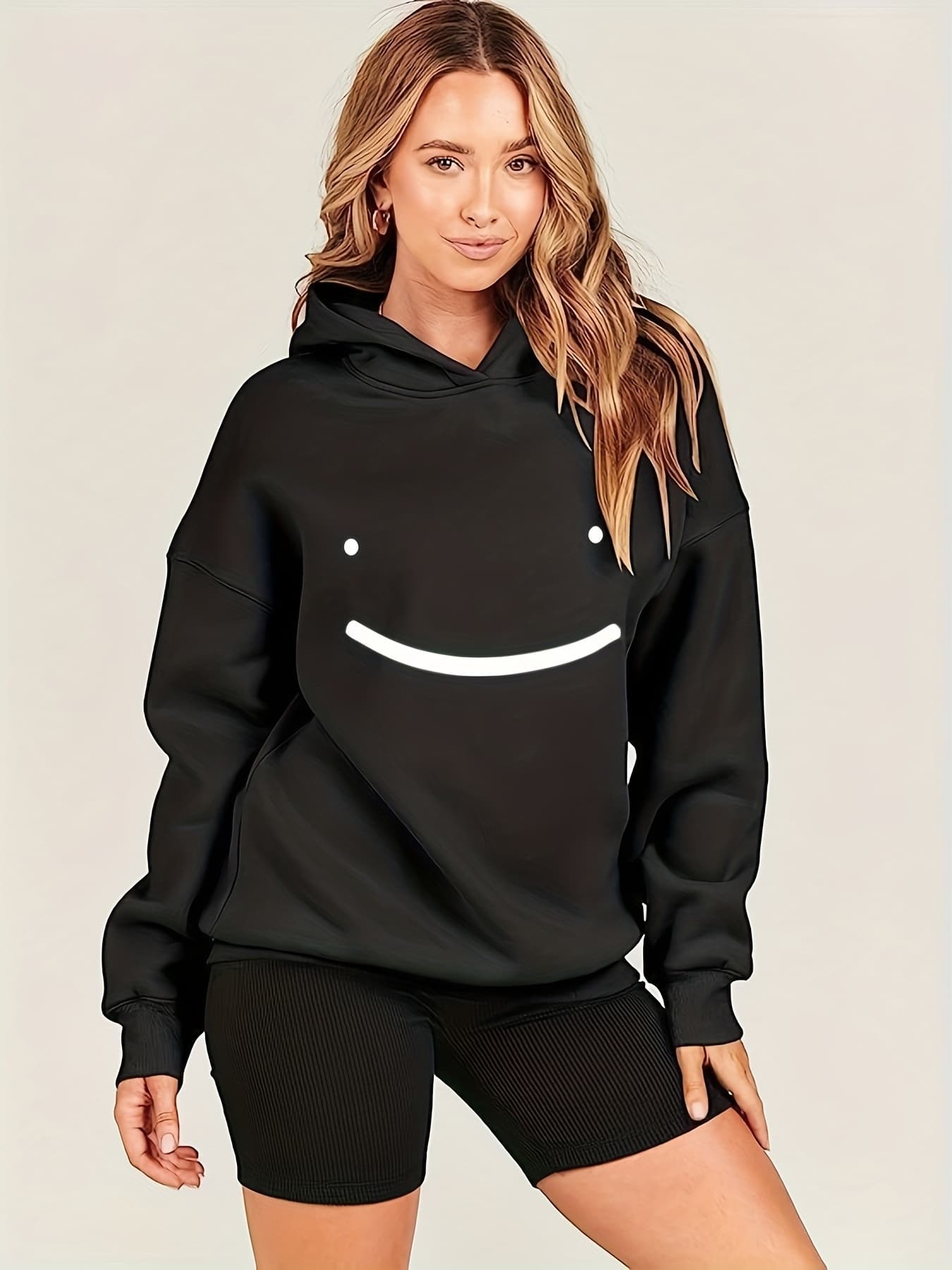 T-shirt Sweat Oversized avec Capuche en Coton