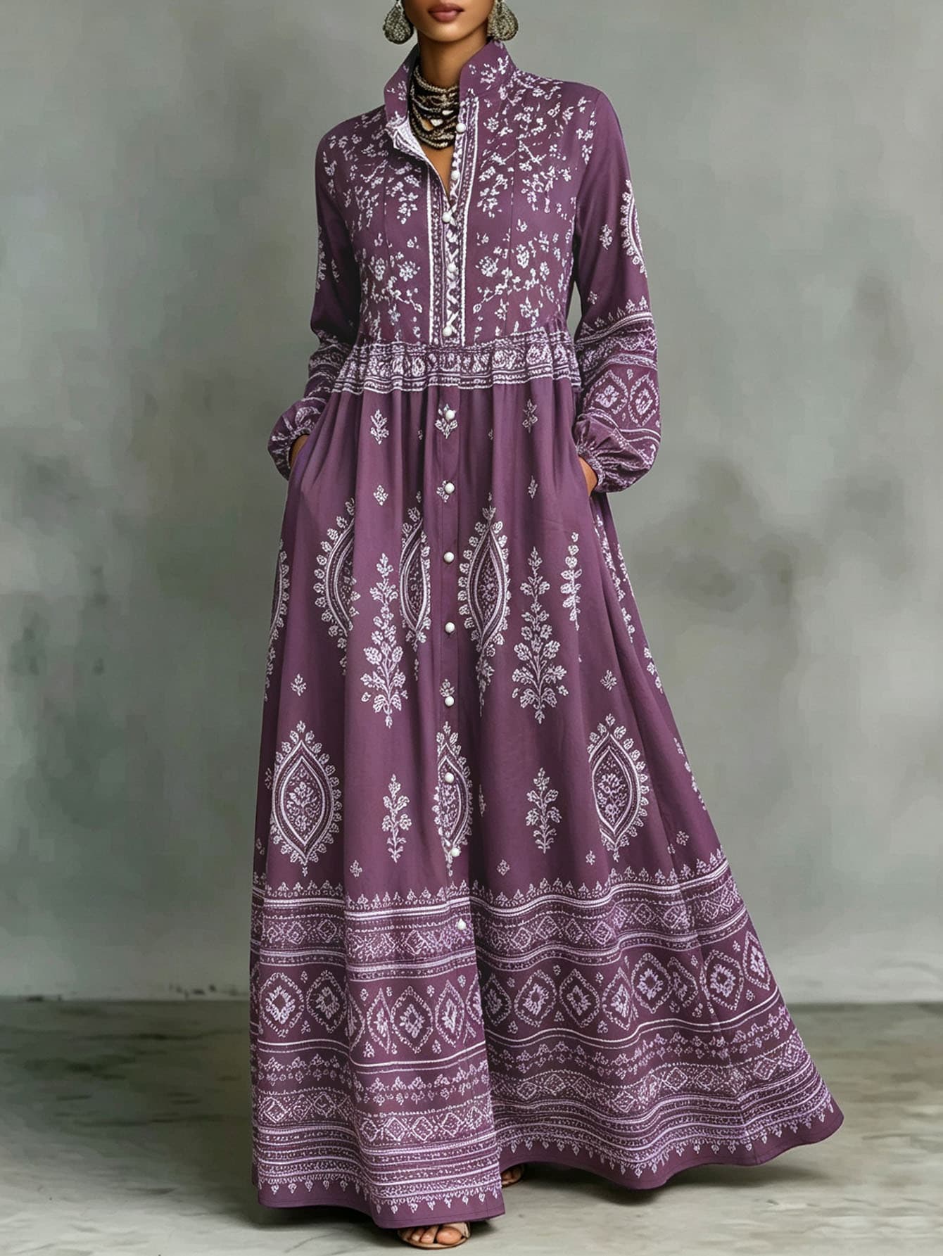 Robe Longue Fluide Ete — violet