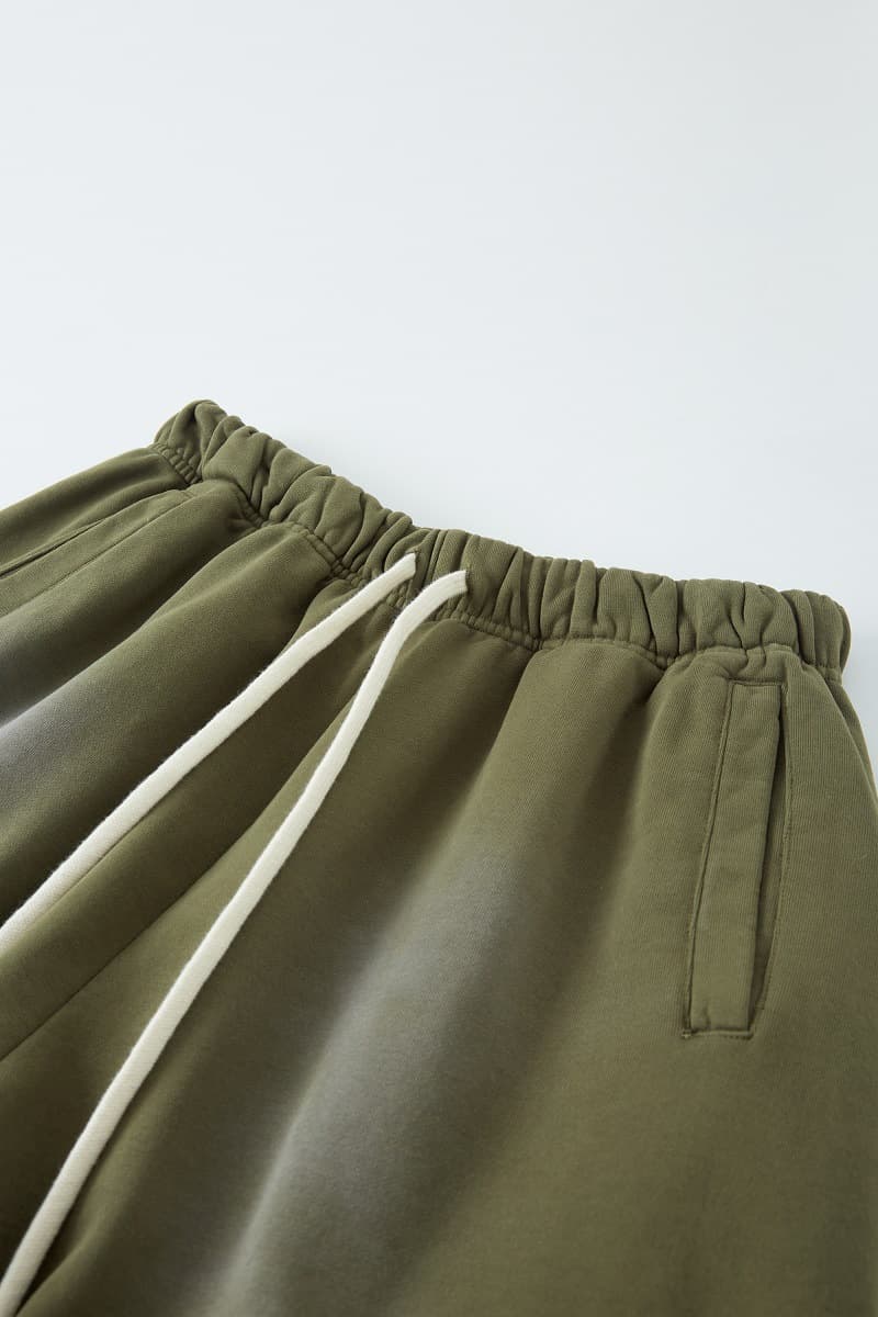 Pantalon droit court à cordon tendance homme
