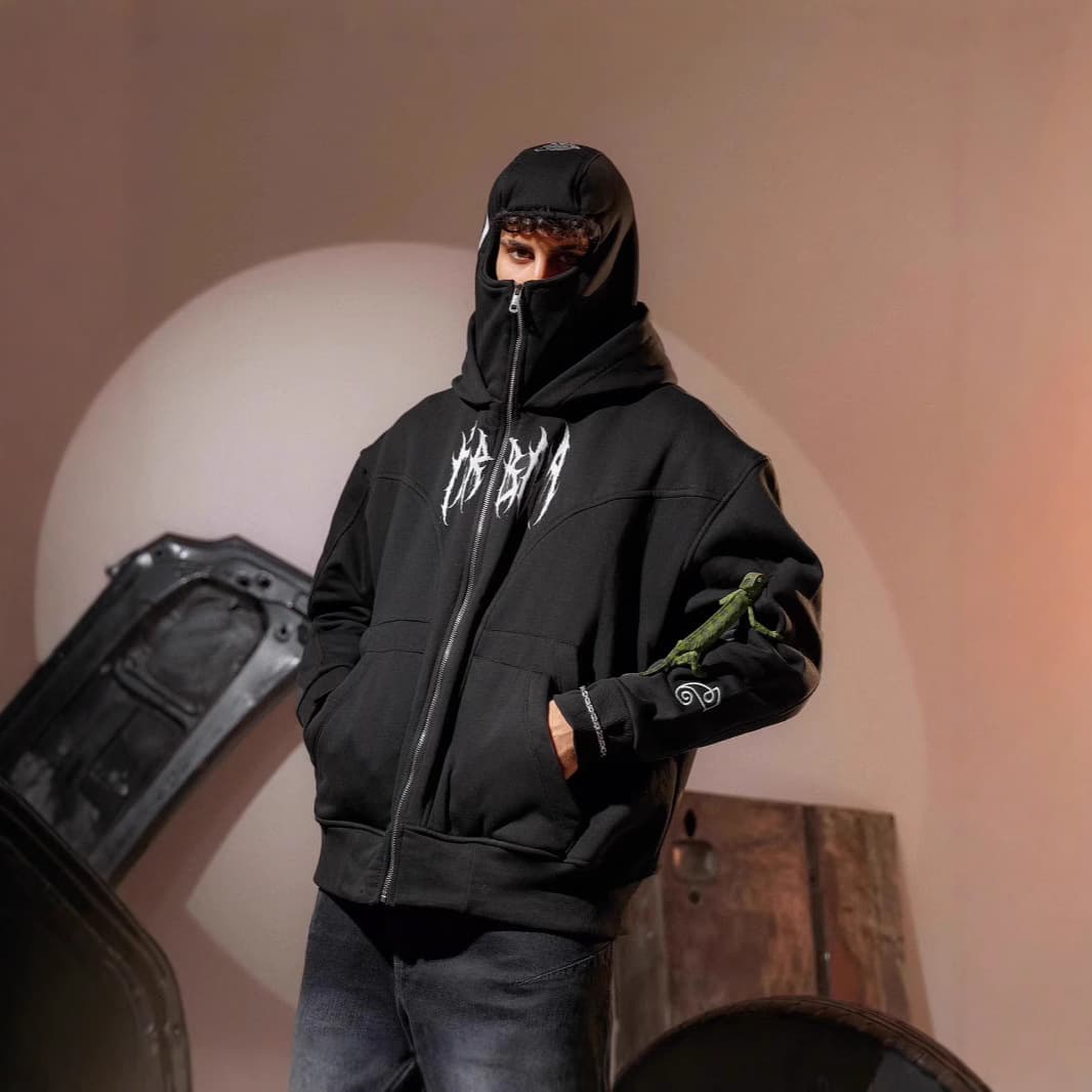Veste à Capuche Imprimée Style Streetwear Tendance