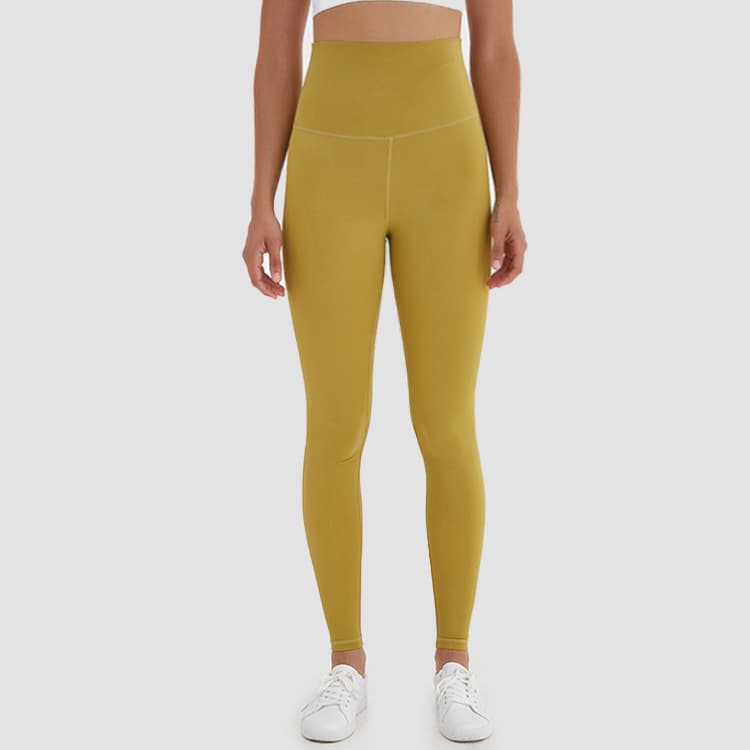 Legging de Sport Amincissant Tendance Femme — jaune