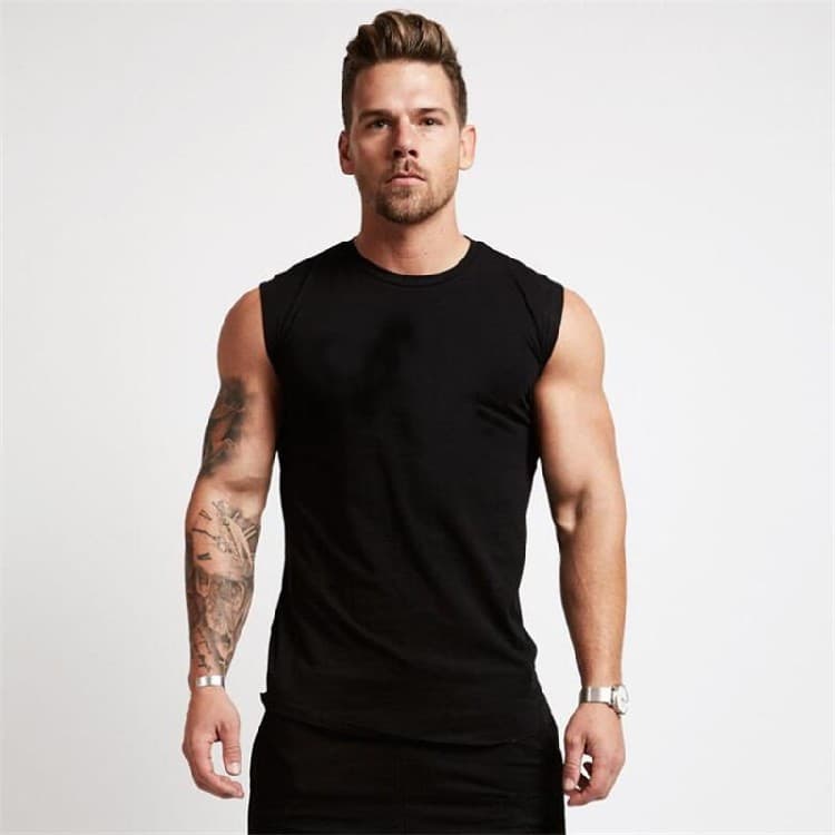Débardeur Sport Sans Manches Coton Tendance Homme