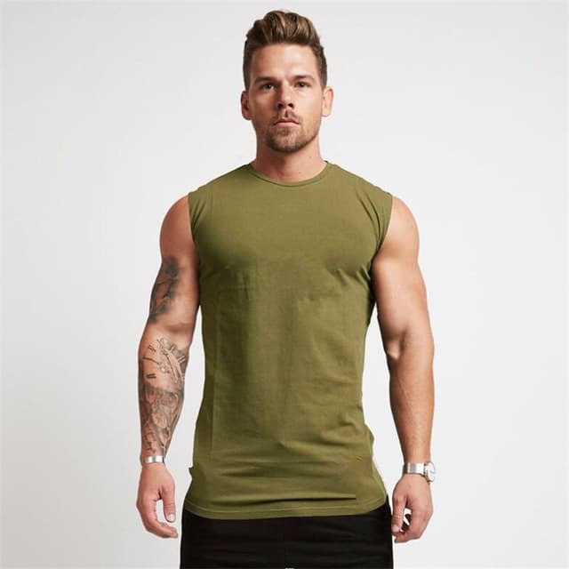 Débardeur Sport Sans Manches Coton Tendance Homme