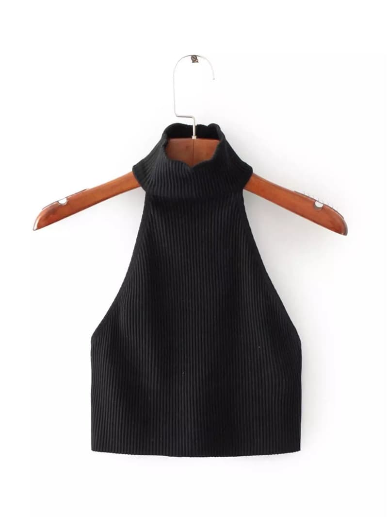 Débardeur court tendance dos nu femme