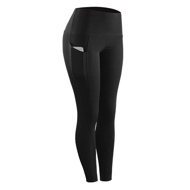 Legging de Compression Skinny Fitness Tendance Femme — noir