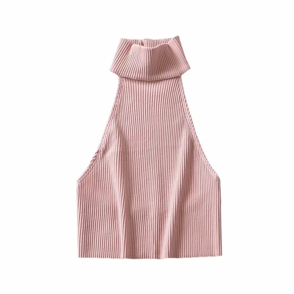 Débardeur court tendance dos nu femme
