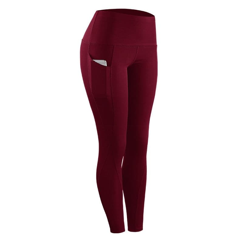 Legging de Compression Skinny Fitness Tendance Femme — rouge