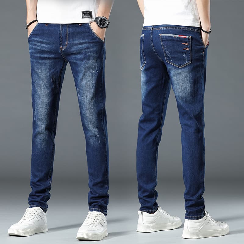 Pantalon décontracté stretch tendance homme — bleu