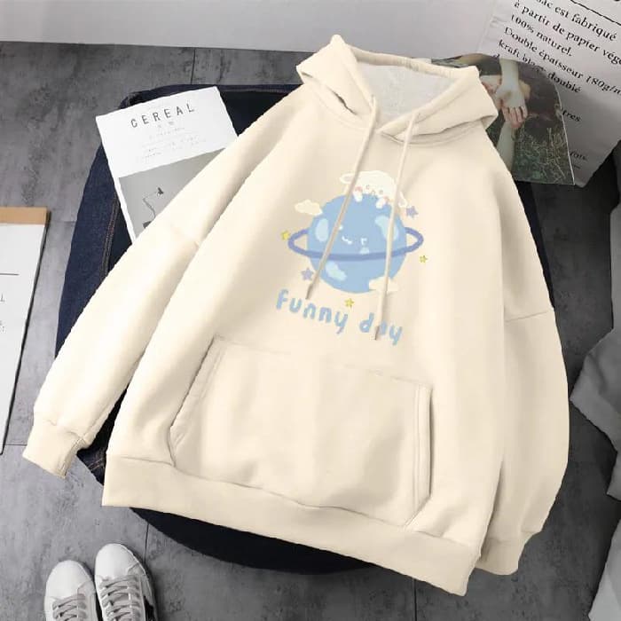 Veste à Capuche Longue Manches Tendance Femme