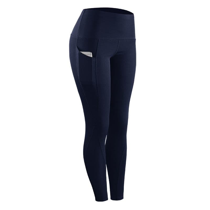 Legging de Compression Skinny Fitness Tendance Femme — bleu-marine