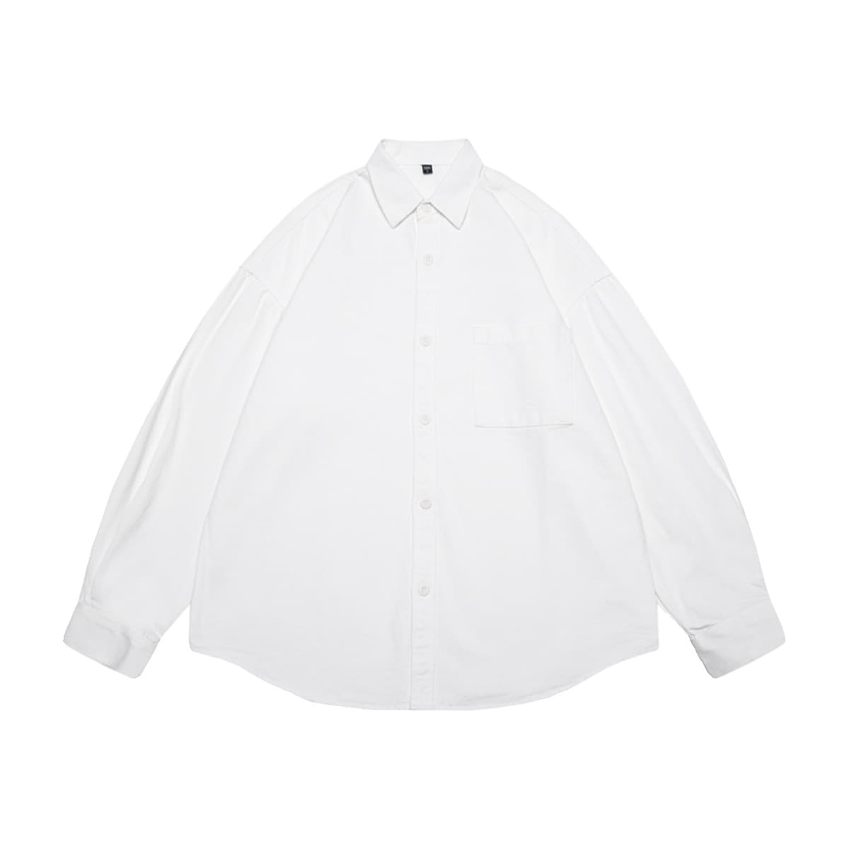 Chemise manches longues décontractée tendance homme — blanc
