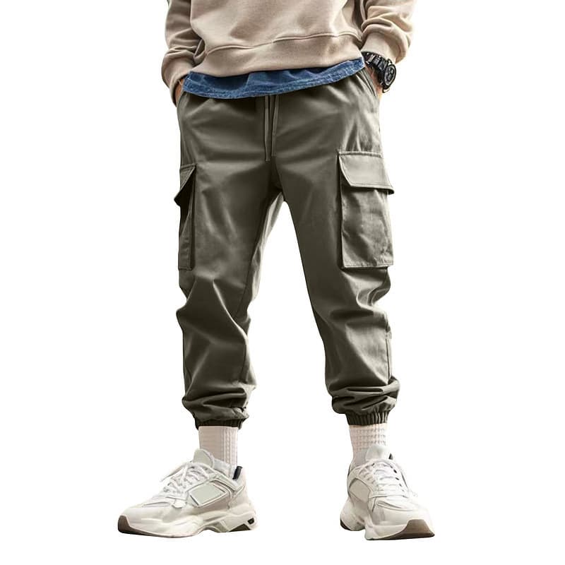 Pantalon sportif décontracté tendance homme — vert-armee