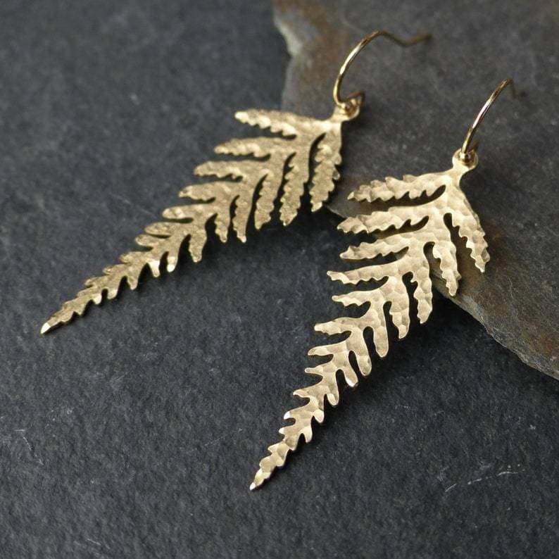 Bijou de clips d’oreille en feuille d’or