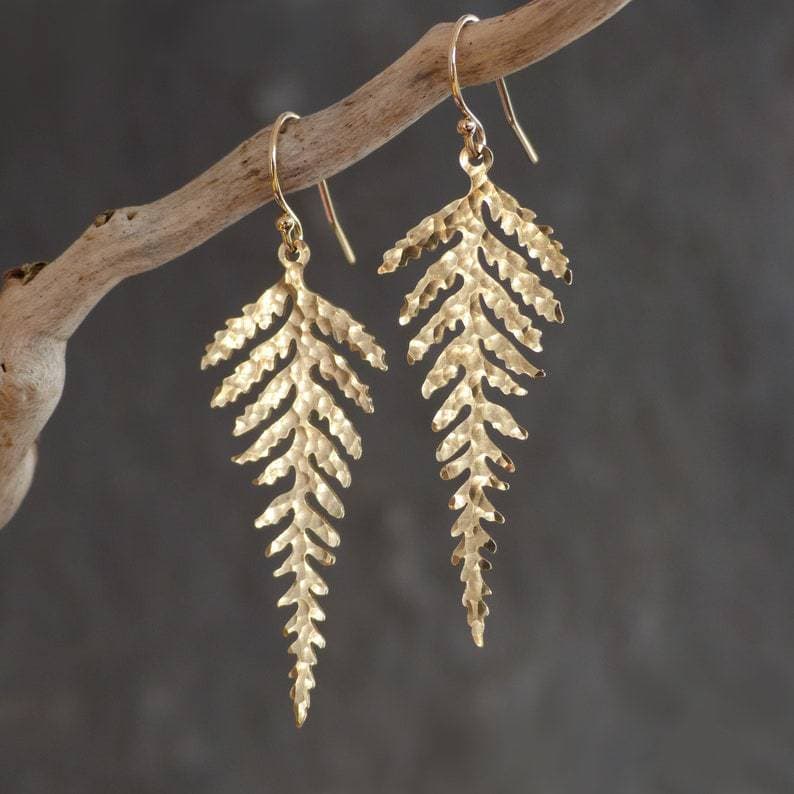 Bijou de clips d’oreille en feuille d’or
