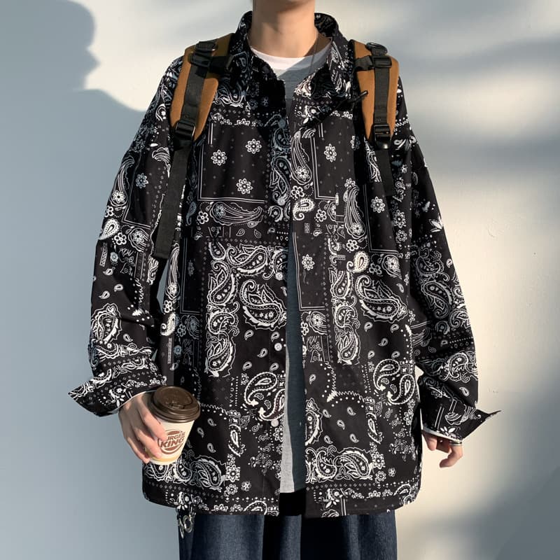 Chemise imprimé cajou tendance homme