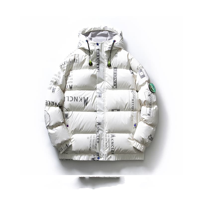 Doudoune Duvet de Canard Col Montant Style Hip Hop Tendance