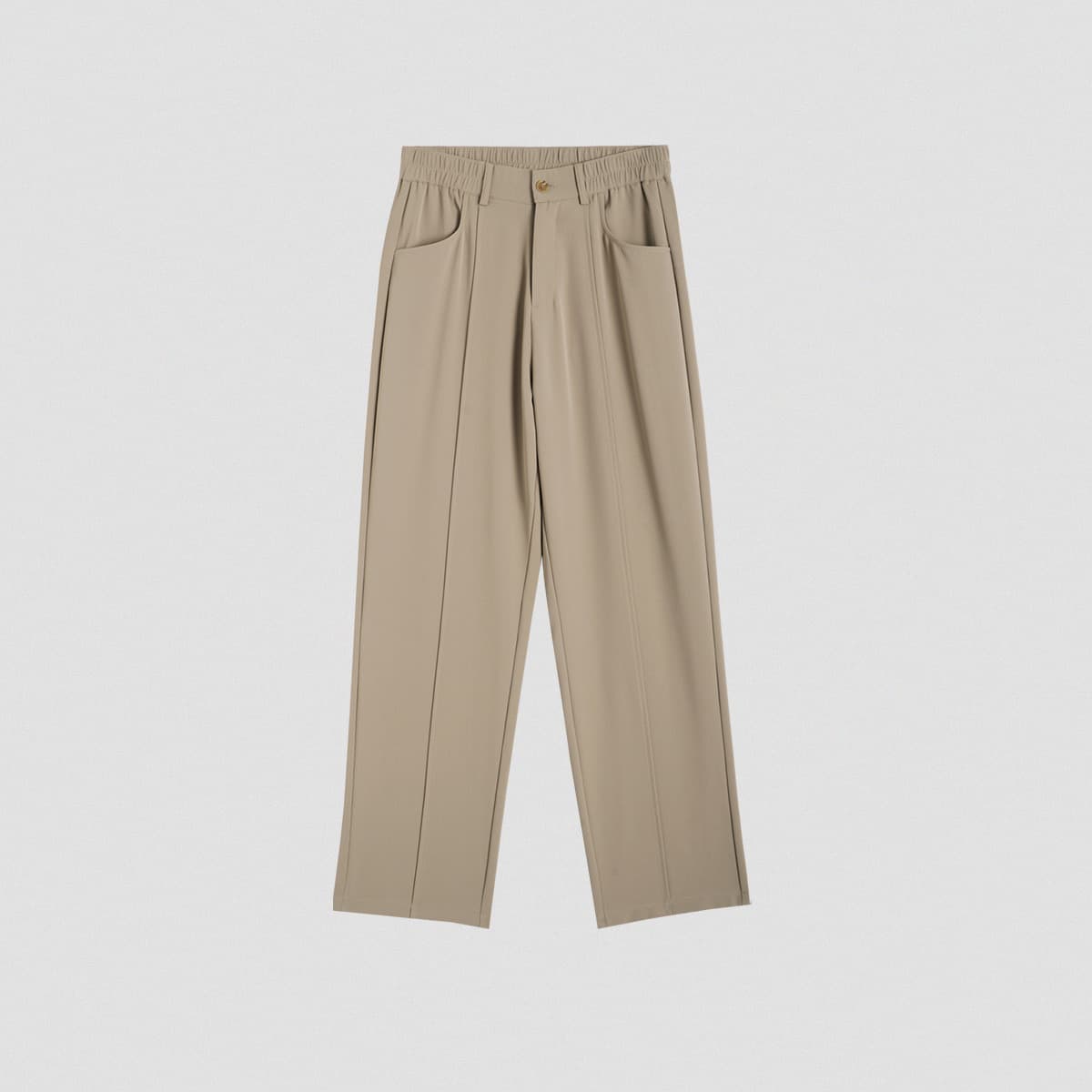 Pantalon décontracté couleur unie tendance homme — marron