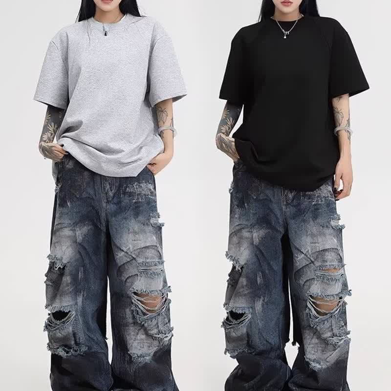 Jean déchiré tendance marque décontracté femme