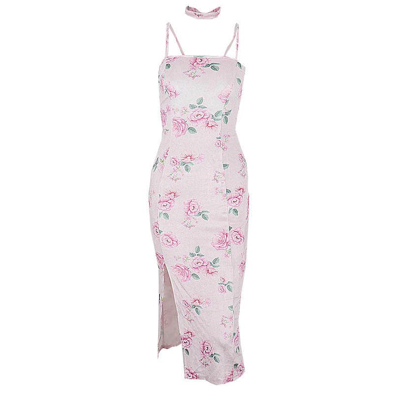 Robe fine bretelle taille haute tendance