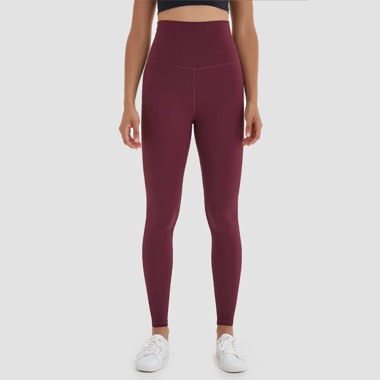 Legging de Sport Amincissant Tendance Femme — bordeaux
