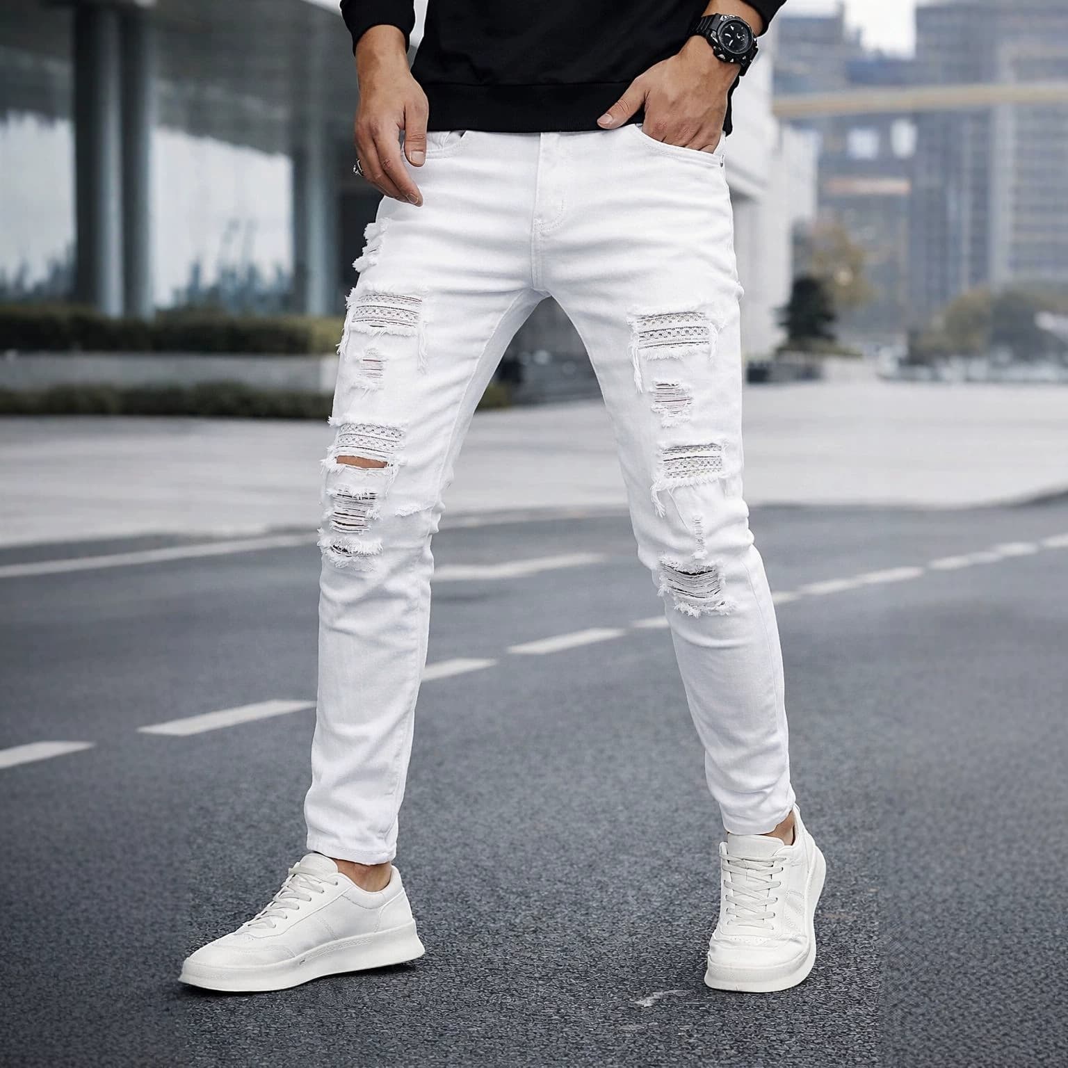 Jean Droit Casual Homme