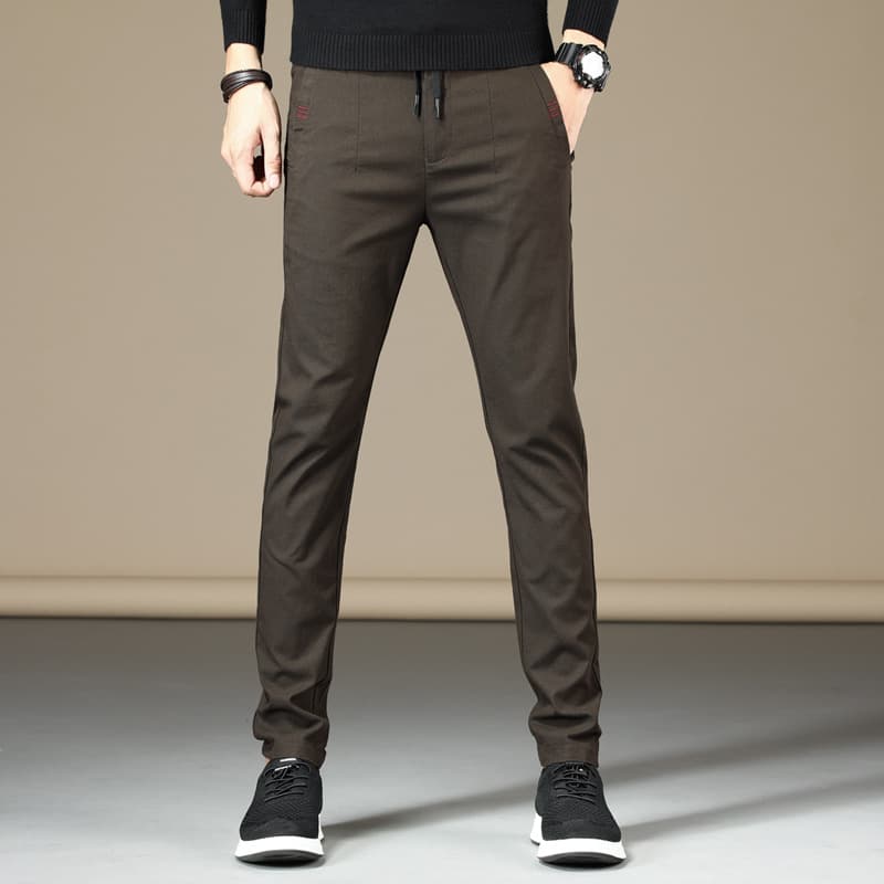 Pantalon décontracté tendance branché homme — marron