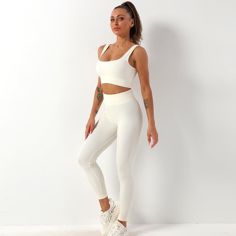 Ensemble Yoga 2 Pièces Soutien-Gorge Tendance Femme