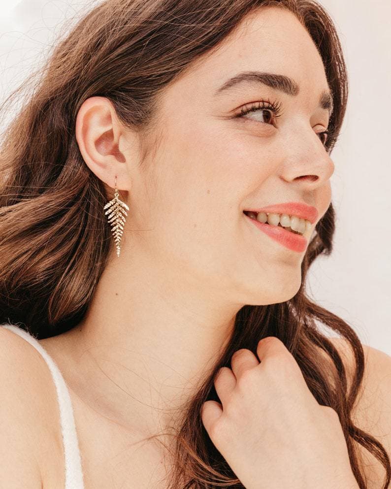 Bijou de clips d’oreille en feuille d’or