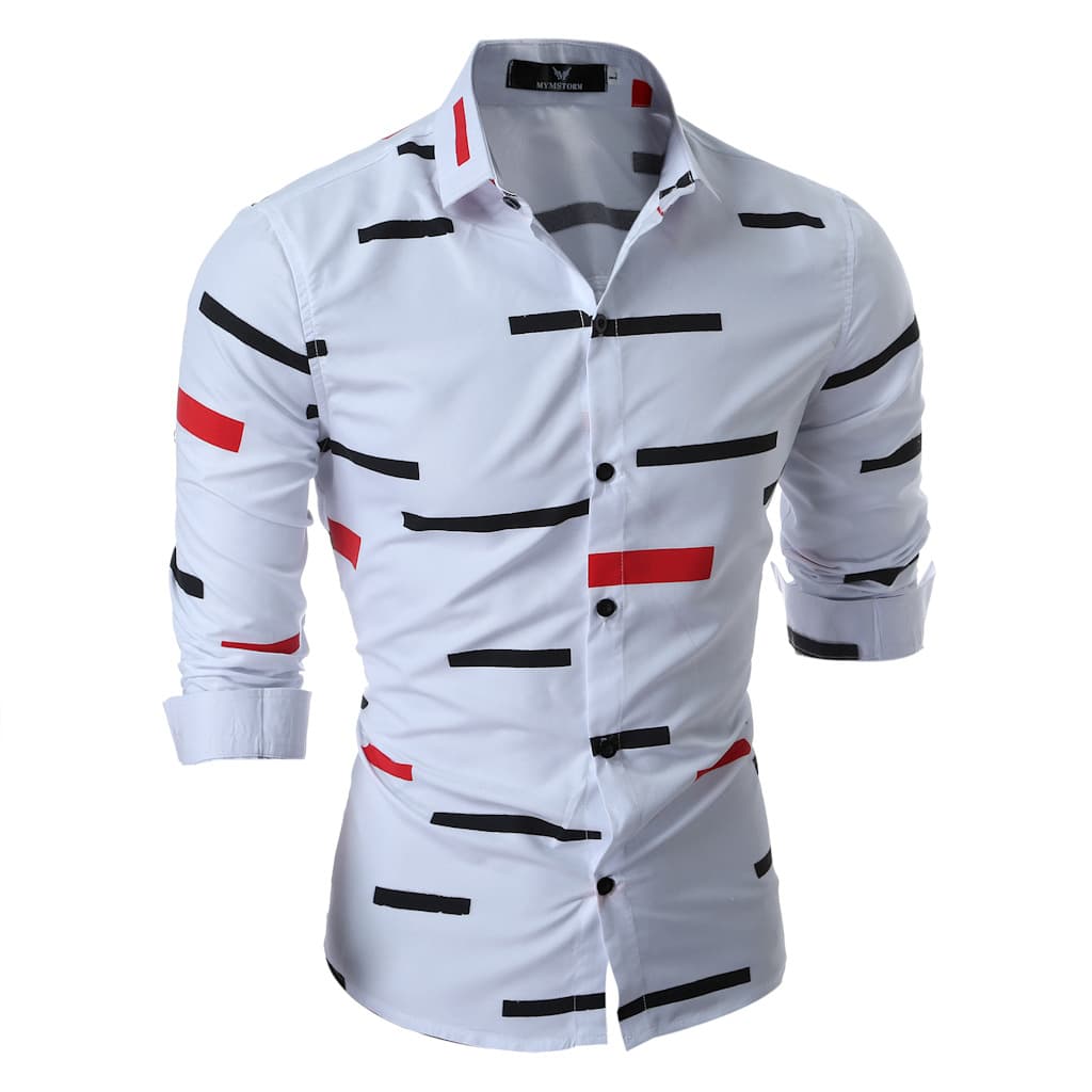 Chemise imprimé géométrique tendance homme