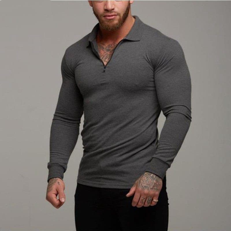 Polo Brode Casual Homme — gris-fonce