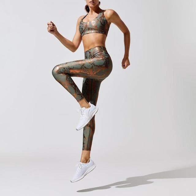 Legging de Sport Séchage Rapide Yoga Tendance Femme — gris