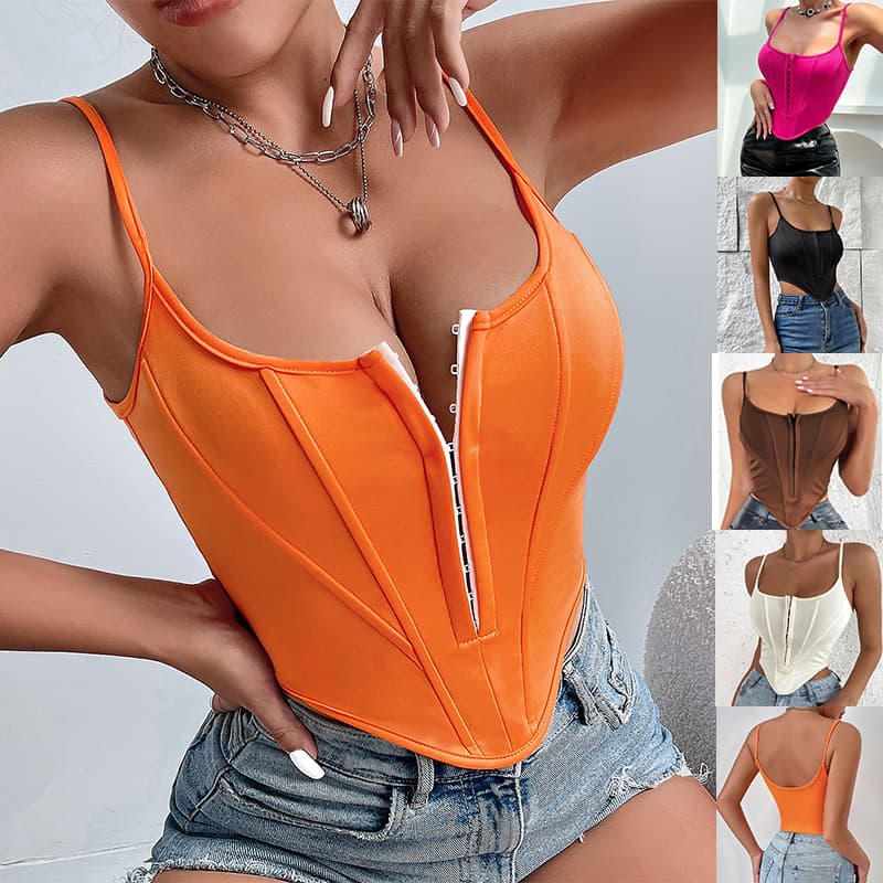 Débardeur corset tendance fine bretelle femme