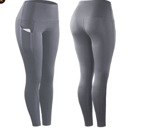 Legging de Compression Skinny Fitness Tendance Femme — gris-clair