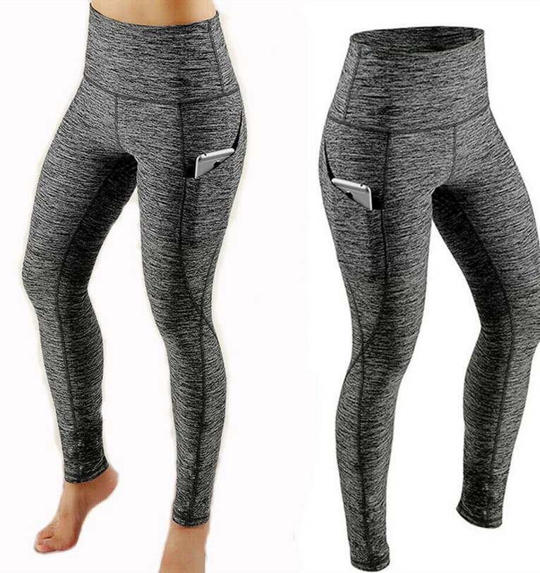 Legging de Compression Skinny Fitness Tendance Femme — gris-fonce