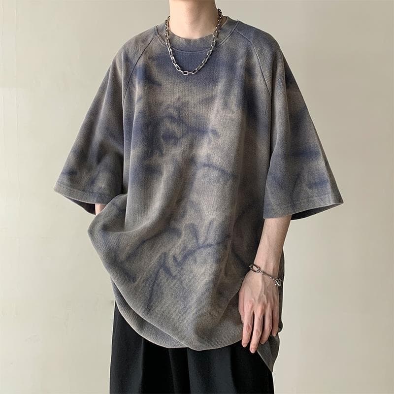 T-shirt rétro ample tendance homme — violet