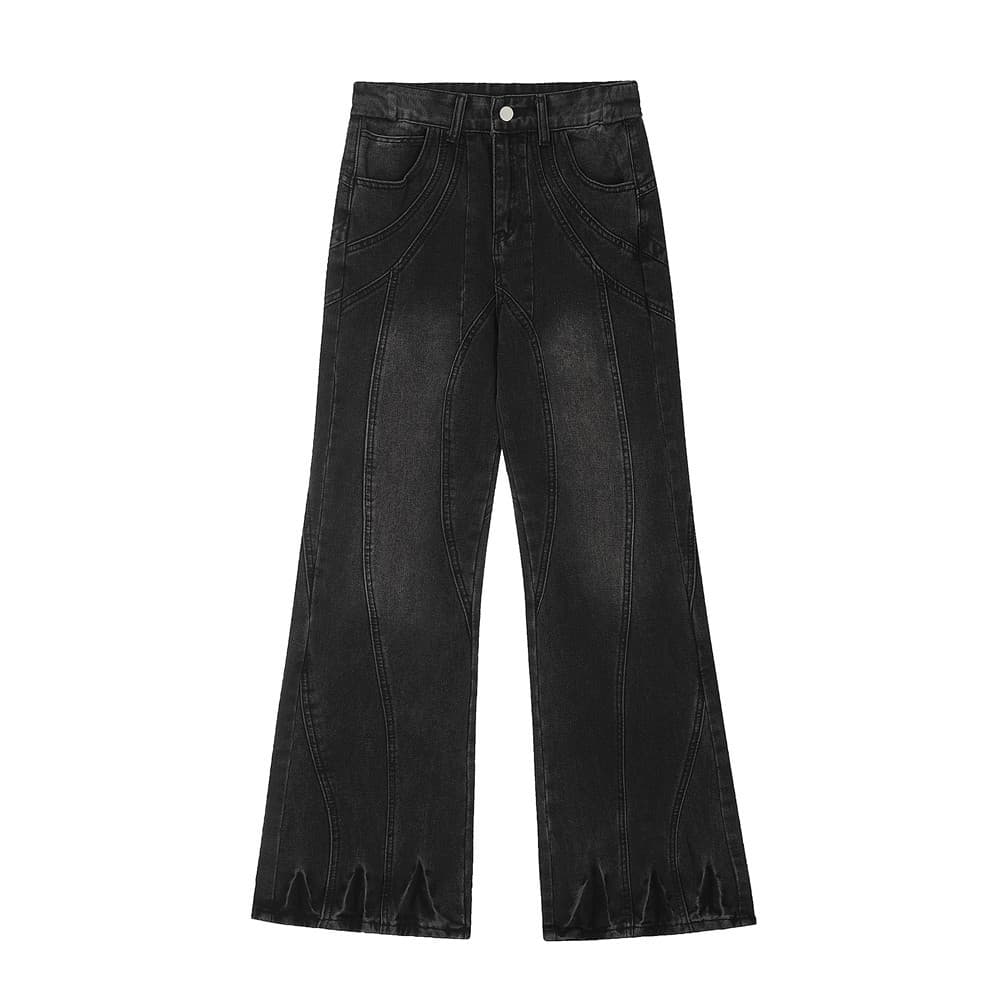 Pantalon bootcut style punk tendance homme
