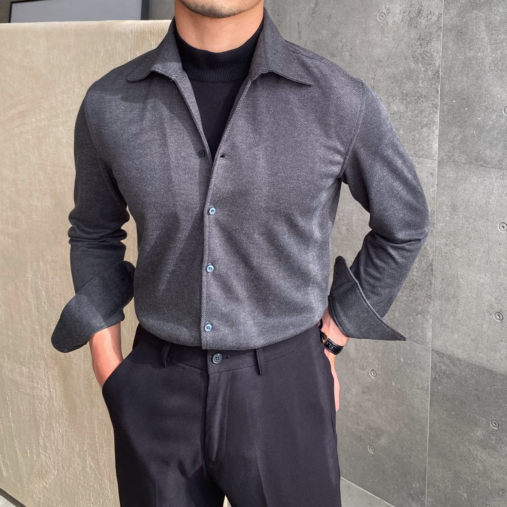 Chemise décontractée polyvalente tendance homme