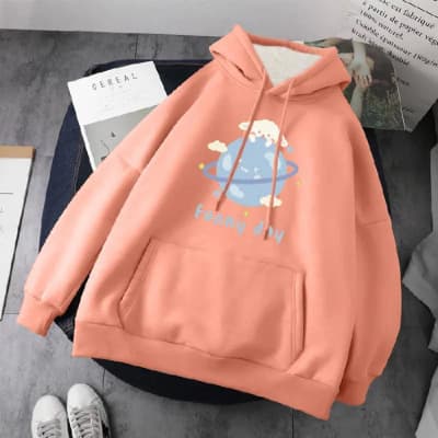 Veste à Capuche Longue Manches Tendance Femme