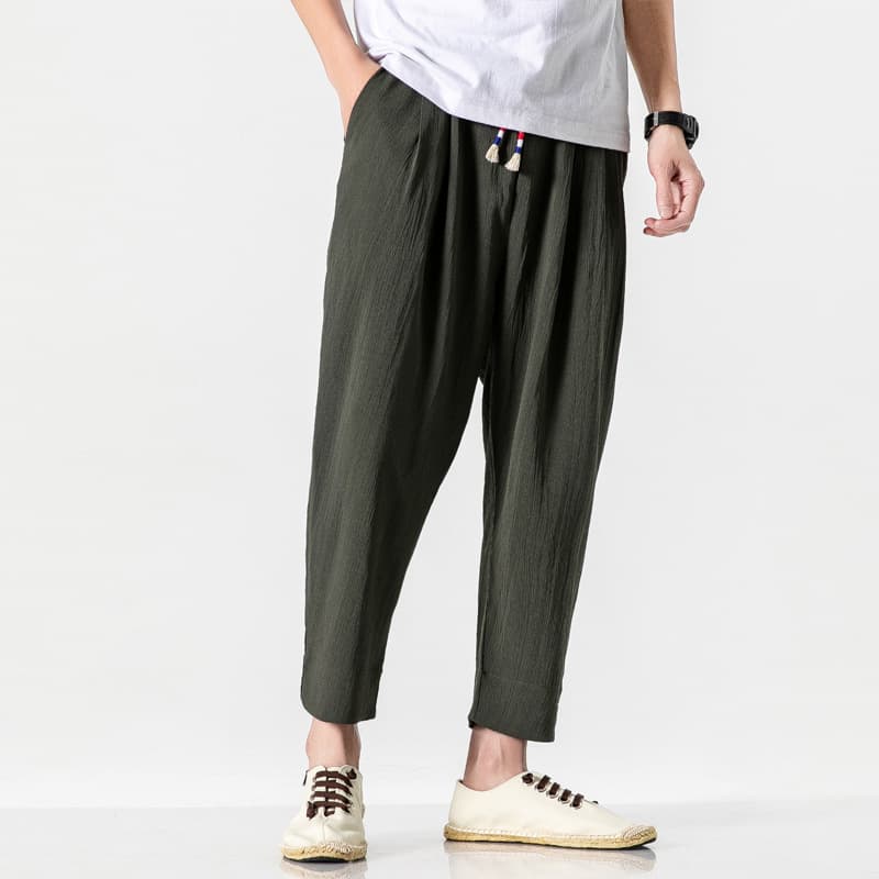 Pantalon court Harlan rétro tendance homme — vert