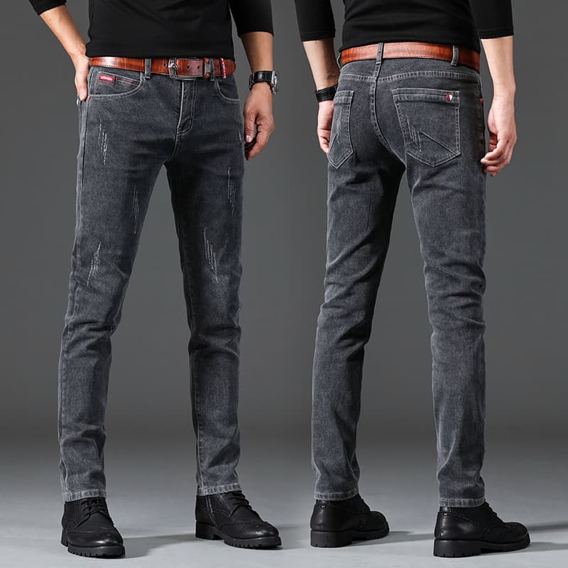 Pantalon décontracté stretch tendance homme — gris