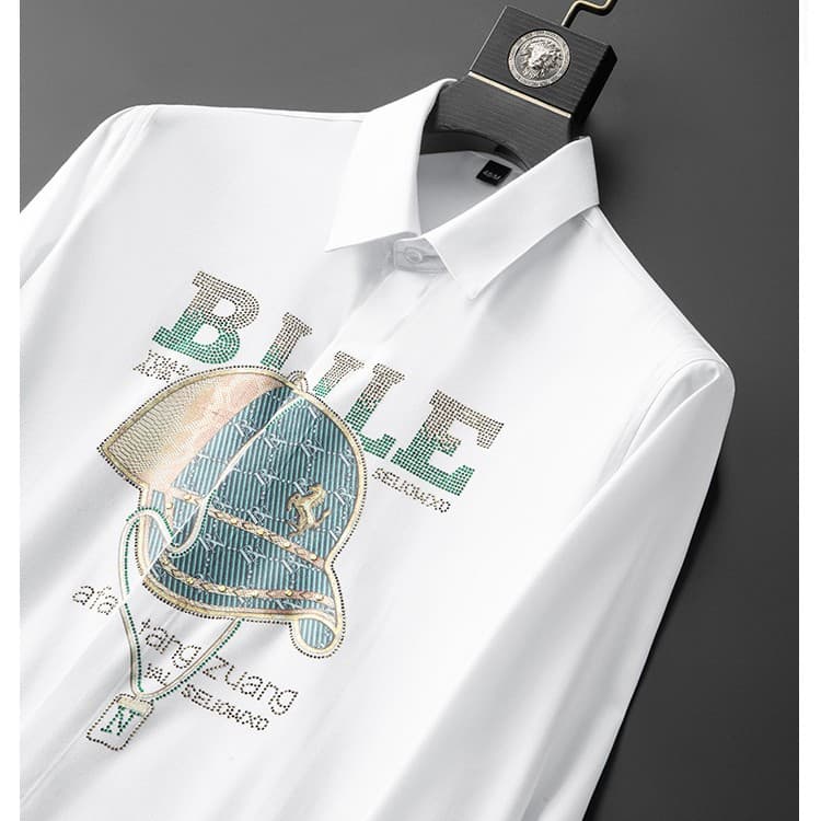 Chemise strass tendance européenne homme
