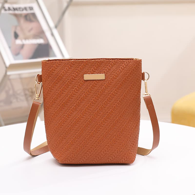 Mini Sac Bandoulière Simple Tendance Femme — marron