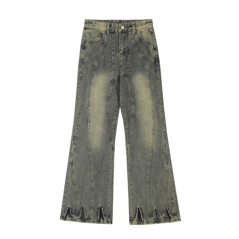 Pantalon bootcut style punk tendance homme