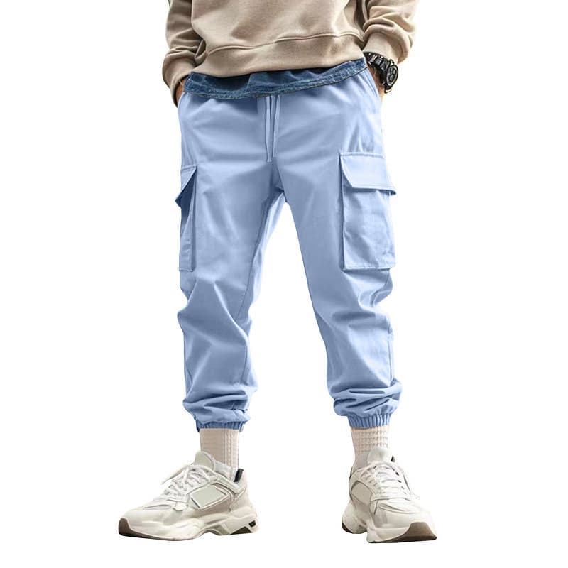 Pantalon sportif décontracté tendance homme — bleu-ciel