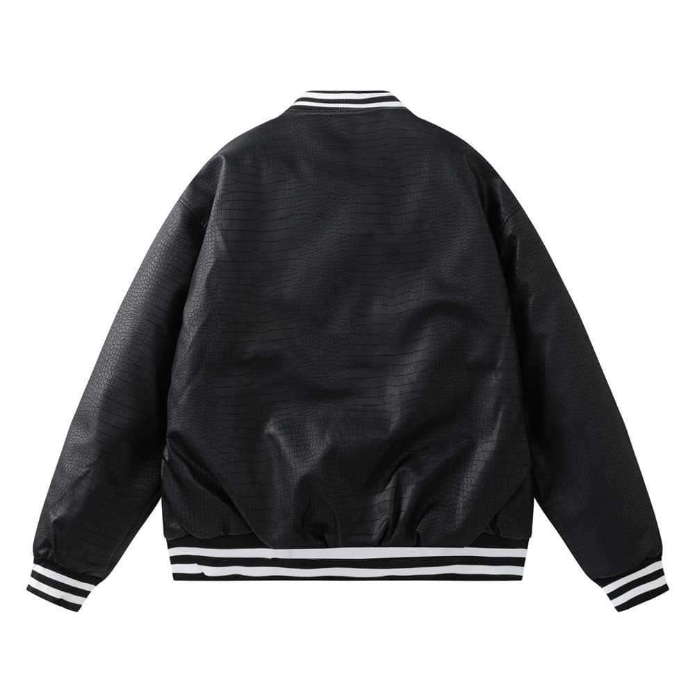 Veste Moto Cuir PU Tendance Homme