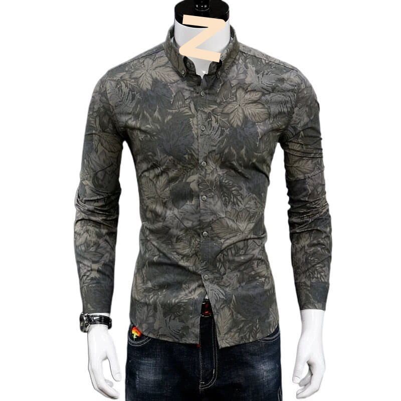 Chemise imprimée jeune décontractée tendance homme