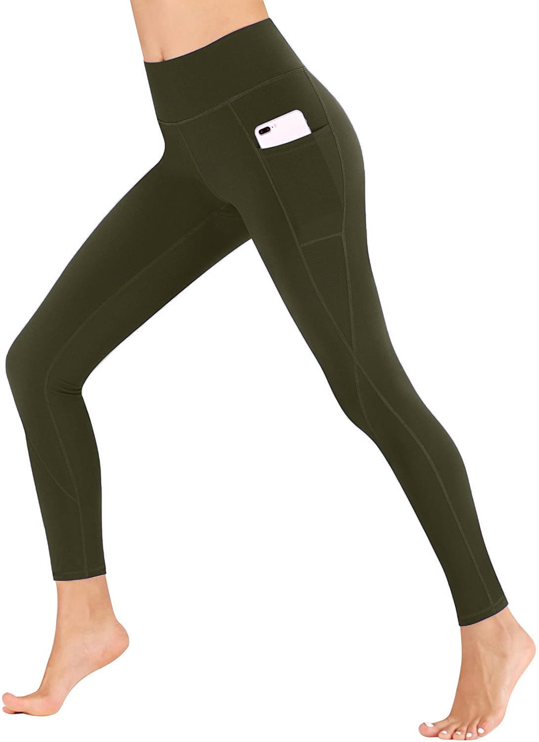 Legging de Compression Skinny Fitness Tendance Femme — vert-armee