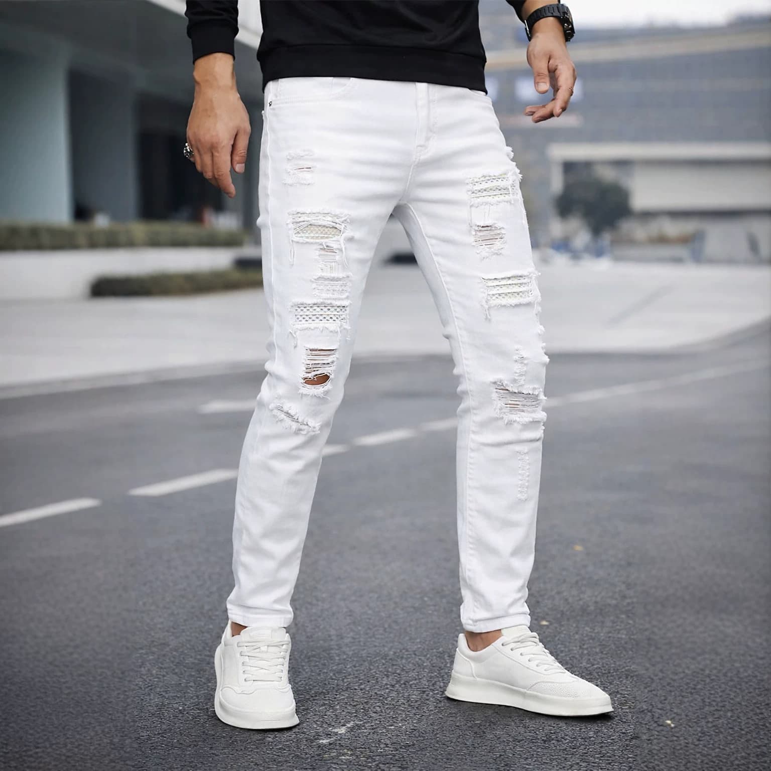 Jean Droit Casual Homme